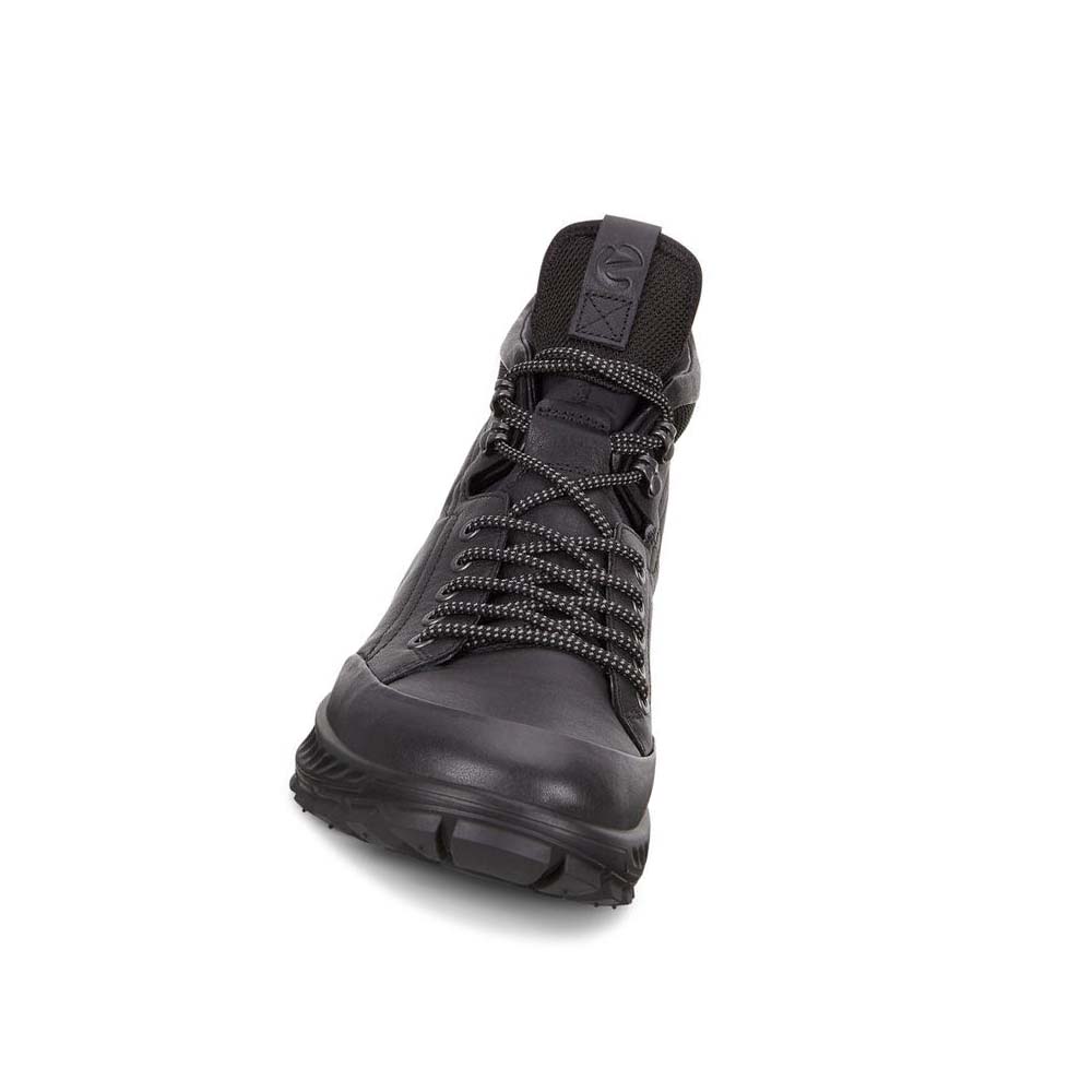 Men's Ecco Exostrike Hydromax Boots Black | USA 439HAP